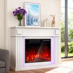 Electric Fireplace Flame Effect Heater,20 Color LED Light Remote Control NEW