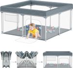 Yornoli Foldable Baby Playpen 127x127cm Play Yard with 30 Ocean Balls Safe