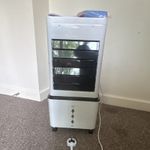 Portable Evaporative Air Cooler Water-Cooled on Castors White/Black