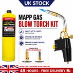 Propane Gas Soldering Brazing Plumbers Tool Gas Torch Map Blow Torch  + Map Gas