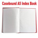 A5 A-Z INDEXED HARD BACK MANUSCRIPT BOOK (RED) - Choice quantity FREE DELIVERY  