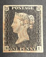 Great Britain One Penny Black Beautiful Exemplar Plate3 Very Clear ExampleStamps