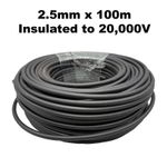 Lead Out Cable 2.5mm - 100 metres Electric Fencing Mains Underground 20,000v