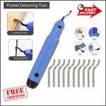 Deburring Tool Kit High-Speed Steel HSS Rotary Deburr Trimming Tool Handle