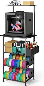 3D Printer Stand with Filament Storage - 5 Tier 3D Printer Table with Side Bag,