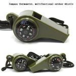 3In1 Outdoor Emergency Whistle with Compass, Thermometer, Outdoor Whistle, Conve