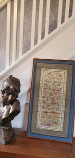 antique vintage chinese embroidered Silk Panel Pictures