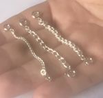 Sterling Silver Strong Curb Necklace Extender Safety Chain 1" to 6" inches