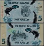 SOLOMON ISLANDS 5 DOLLARS (P NEW) N. D. (2022) NEW SIGNATURE POLYMER UNC