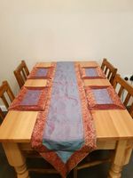 (24 sets BULK) Handmade Table Runner  & 6pcs Placemats Silk Blend Xmas Banquet