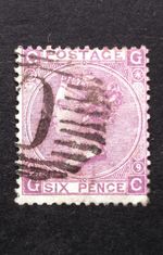 Queen Victori GB 6d SG.109 Pl.9 Used Pmk Constantinople Levant Well Centered VF