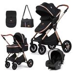 Newborn Baby Pram Pushchair Buggy Stroller 3in1 Travel System Car Seat Included