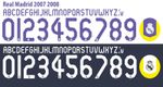 Name&Number Set For Real Madrid La Liga&UEFA Champions League 2007/2008 Home