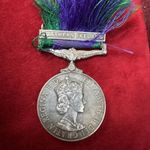 General Service Medal 1962 Northern Ireland Clasp issued queens solid silver 