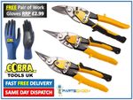 HEAVY DUTY 3PC AVIATION TIN SNIPS SET SHEET METAL CUTTERS SHEARS TINSNIPS SHEAR