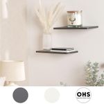 OHS Set of 2 Floating Wall Shelves Home Decor Mounted Display Unit Shelf Storage