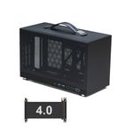 S400 Pro 10.8L Portable Mini-ITX PC Case with PCIe 4.0 Cable Fit Triple-Slot GPU