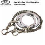 Highlander Steel Wire Saw 55cm Mesh Wire Safety Survival Camping Military Hiking