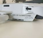 UK drone Operator ID labels CAA regulatory stickers. Fits Mavic Mini. 6mm clear