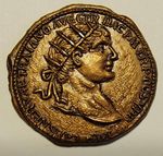 TRAIANO IMPERATORE 53-117dc Roman Coin, Tourist Souvenir Token. See Photos.