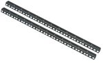 12U Rack Strip Pair Black powder coated
