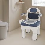 Bedside Commode Portable Toilet Chair Suit for Elderly Pregnant Women Disabled