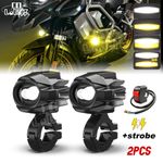 2x Motorcycle LED Auxiliary Fog Spot Light Driving Lamp For BMW F800GS-R1200GS