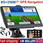 7" GPS Sat Navs for Car Truck HGV Navigation 8G UK&EU Map Free Lifetime Screen
