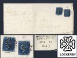 GB Scots #1 -  Distinctive LOCKERBY Maltese Cross - Sg14 2d Blues EK EI Plate 3