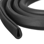U Channel Edge Trim, 3 m Length Rubber Protector Round Type Fit for 2.5-3mm Edge