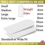 Heel Lift Raise Insert Wedge Heel Elevator, x2, Straight Sides, Height Increase