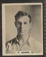 PINNACE FOOTBALL-PINNACE BACK-#1567- (NO TEAM NAME) - WYCOMBE WANDERERS F. ADAMS