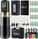 Tattoo Gun Kit Cordless Machine Set with 1400mAh Battery Complete Accessories