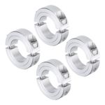 4pcs Double Split Shaft Collar 1" Bore, Aluminum Clamping Collar, 1-3/4" OD