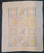 Adams Vintage ABC Alphabet Cot Quilt Duvet Cover Only Made UK teddy bunny bird