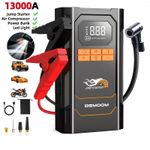 12V 13000A Jump Starter with Air Compressor Portable Power Bank & Tire Inflator
