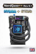 NerdQaxe++ Hydro Rev 6.1 - 6TH/s - Bitaxe 100W BTC Mining Bitcoin Asic Miner UK