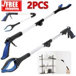 2pcs Long Reach Grabber 81cm Litter Picker Disability Aid Hand Held Pick Up Tool