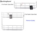 Spice Herb Packet Jar Rack Wall Mountable or Kitchen Cupboard Chrome Buckingham