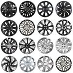 Shield Autocare Wheel Trims Hub Caps Set of 4 Black Silver 13" 14" 15" 16" 17"