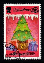 ISLE OF MAN  2006 CHRISTMAS 28p RARE ERROR WITH DOUBLE PRINT OF SILVER  CTO