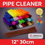 Chenille Craft Stems Pipe Cleaners 12" 30cm 10 25 50 100 200 500pk - Free Post