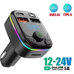 Car Wireless Bluetooth FM Transmitter MP3 Player USB Car Charger Adapter UK