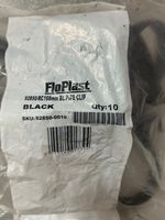 FLOPLAST 68mm Round Gutter Pipe Clip - Black - Bag of 10 - Free Delivery