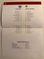CHELSEA v LEEDS UTD Sun 26 April 2026 FAC S/F (OFFICIAL FA TEAM SHEET ONLY)