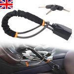 Steering Wheel Seat Belt Lock + 3 Keys Car & Van Heavy Duty Anti Theft Device UK