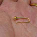 DIY Jewelry Findings 18K Gold Filled Smooth Pinch Bail Earring Hook Earwire LB