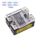 10A 20A -100A Solid State Relay Module SSR DC-DC 3-32V DC to 5-220V DC Heat Sink