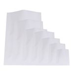 100x Open Top Food Bags Heat Sealant 3 Side Seal Pouch Matte White For Packing
