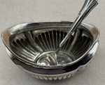 Sterling Silver Fully Hallmarked 925 Condiment Pot And Spoon. Birmingham 1906